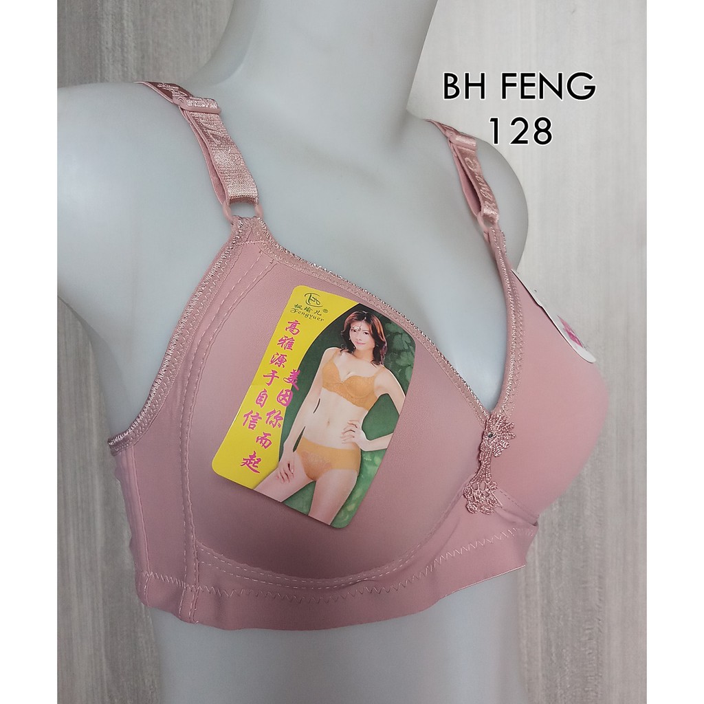 Bra FENG 128 Uk 36-46 Cup C Tanpa Kawat Busa Tipis Kait 3