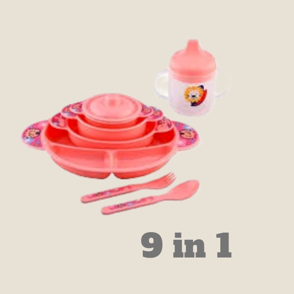 GloryBaby-Lusty Bunny Feeding Set 9 in 1 Perlengkapan Makan Bayi