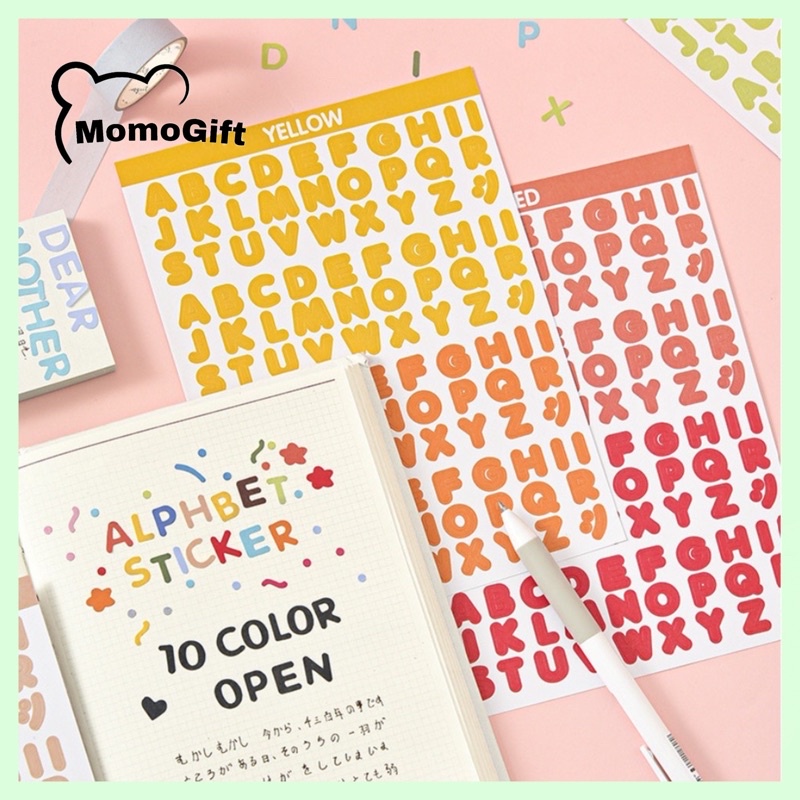 

Stiker ALPHABET dan ANGKA Aesthetic DIY Decor Buku Diary 1 Set 2 in 1 - SP09