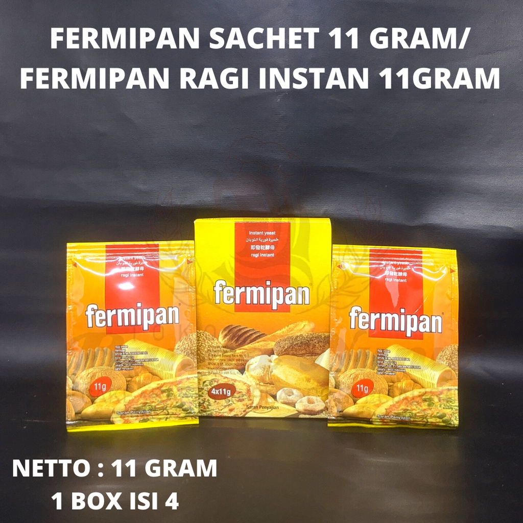 

Fermipan Ragi Instan Sachet 11 gram 1 Box Isi 4