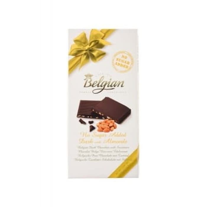 

#HANDCARRY Belgian No Sugar Dark Chocolate With Almond 100g - UFOHCR1852