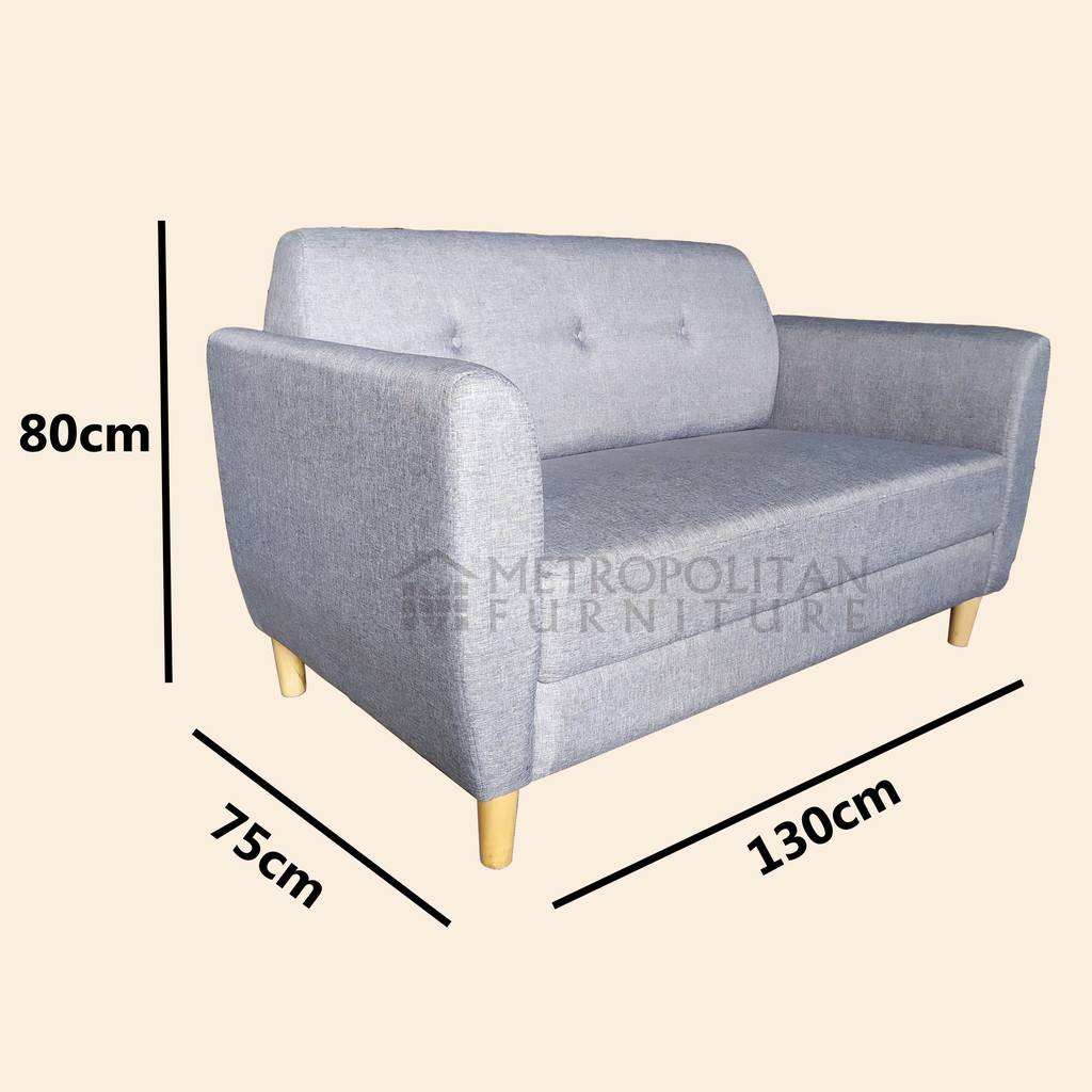 Sofa Tamu Minimalis 2 dudukan AUBREE / Sofa Scandinavian 2 seater / Sofa minimalis modern / Retro