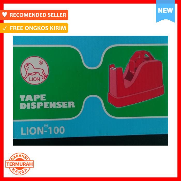 

Selotip & Double Tape - Alat Potong Perekat Solasi Lakban Tape Dispenser Lion No. 100 Selotip