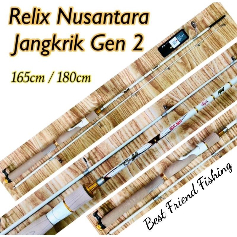 Joran Relix Nusantara Jangkrik Gen2 ukuran 165cm 180cm , Sudah Termasuk Packing Paralon