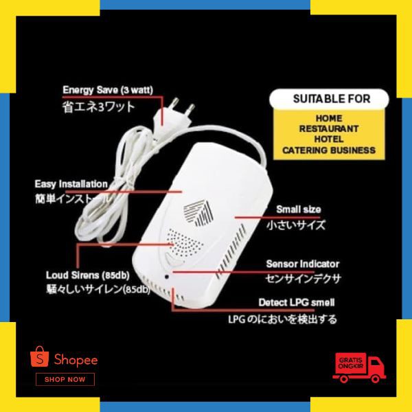 Promo Idealife LPG Gas Leak Alarm - Gas Alarm - IL304 Keren