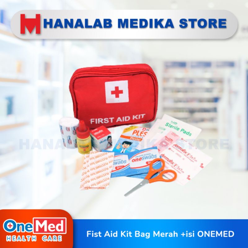 ONEMED Fist Aid Kit Bag Merah +isi