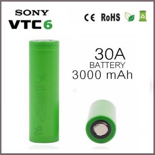 batre / baterai / BATTERY SONY VTC6 18650 3000mAh 3.7v 40a