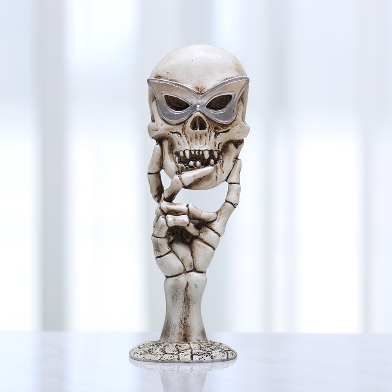 Cermin Kecil Bahan Resin Desain Cakar Hantu Tengkorak Halloween Gaya Retro Untuk Dekorasi Meja Kamar Tidur