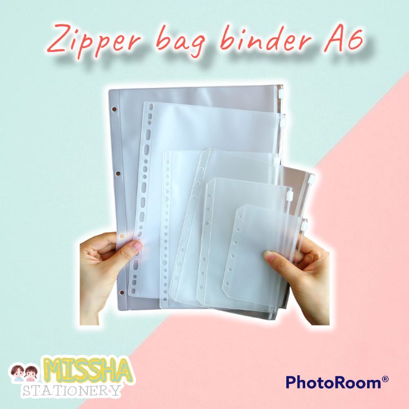 

ZIPPER BAG BINDER A6 / ZIPPER BAG BUDGETING / ZIPPLOCK A6