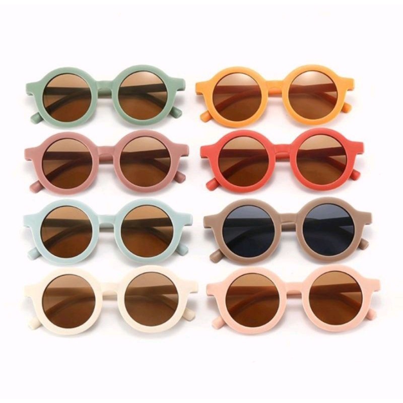 [ COD ] Kacamata Anak New Trend Model Bulat Boboho Gaya Korea / Fashion Anak Terbaru Bulat Unisex High Quality-4