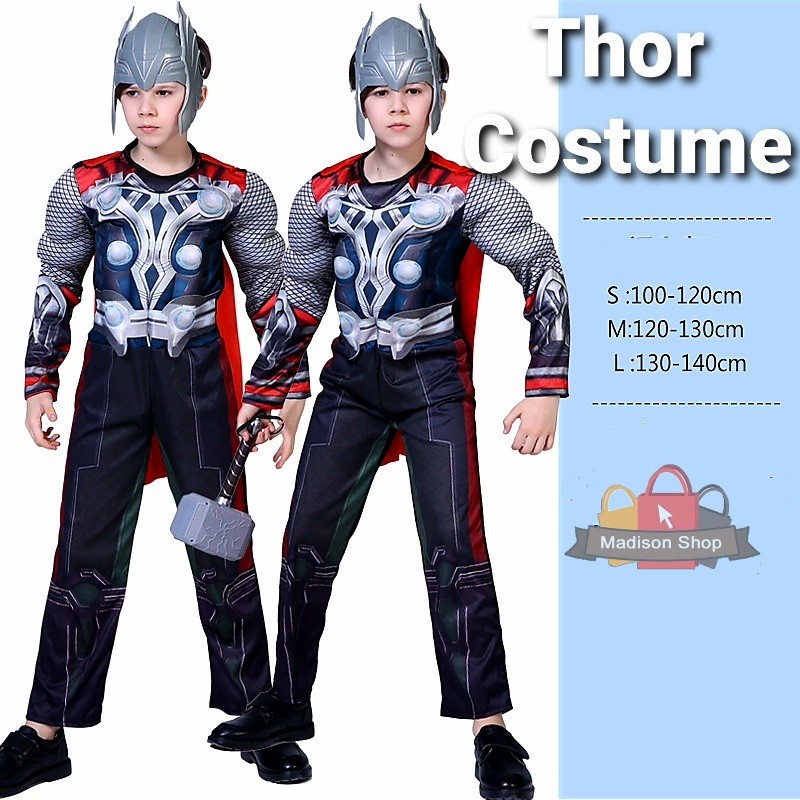 Kostum Anak Superhero Thor God Of Thunder Cosplay Baju Pesta Murah