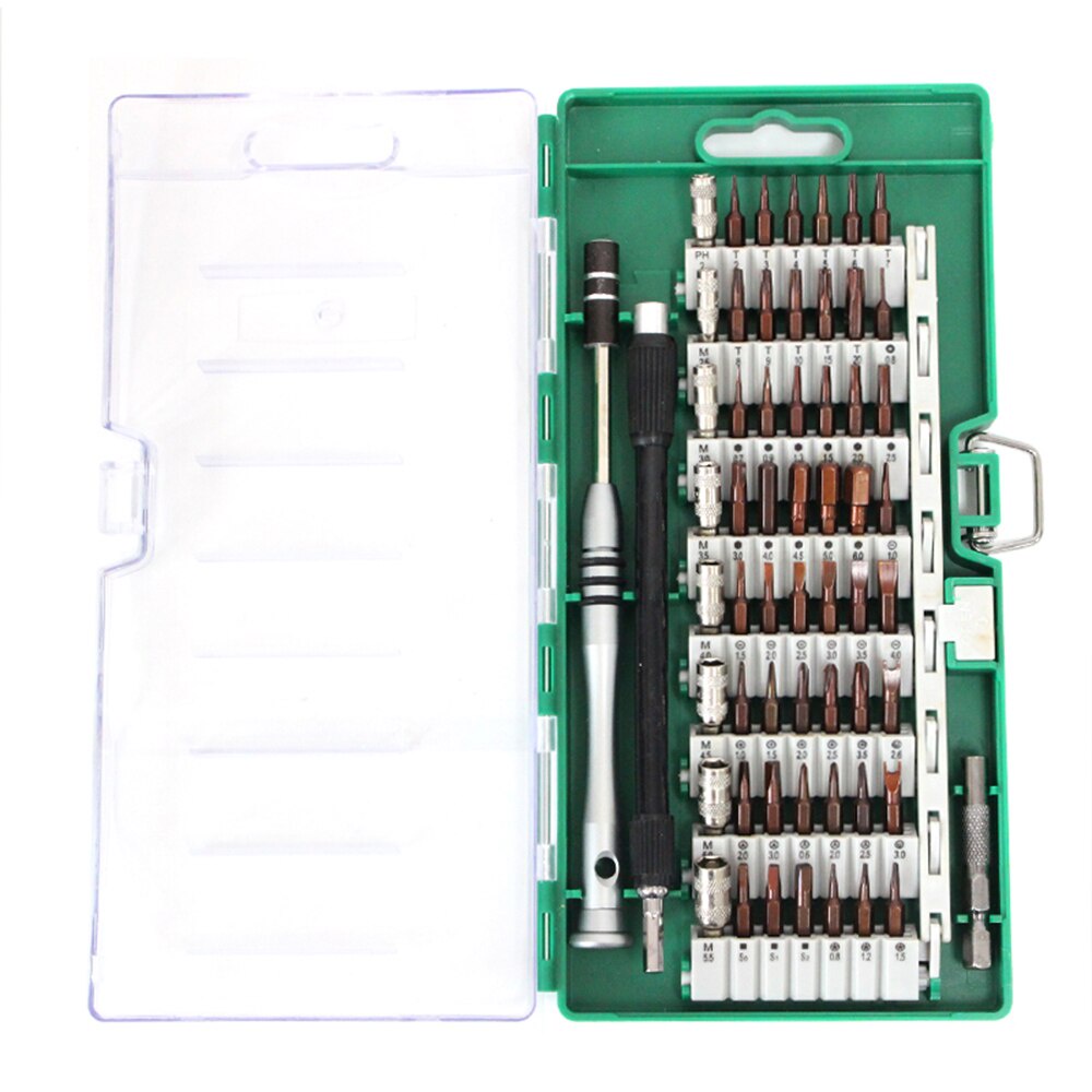 Obeng Set Presisi 60 in 1 Screwdriver Magnetic Plus Minus Star Peralatan Service HP Reparasi Tools 6100