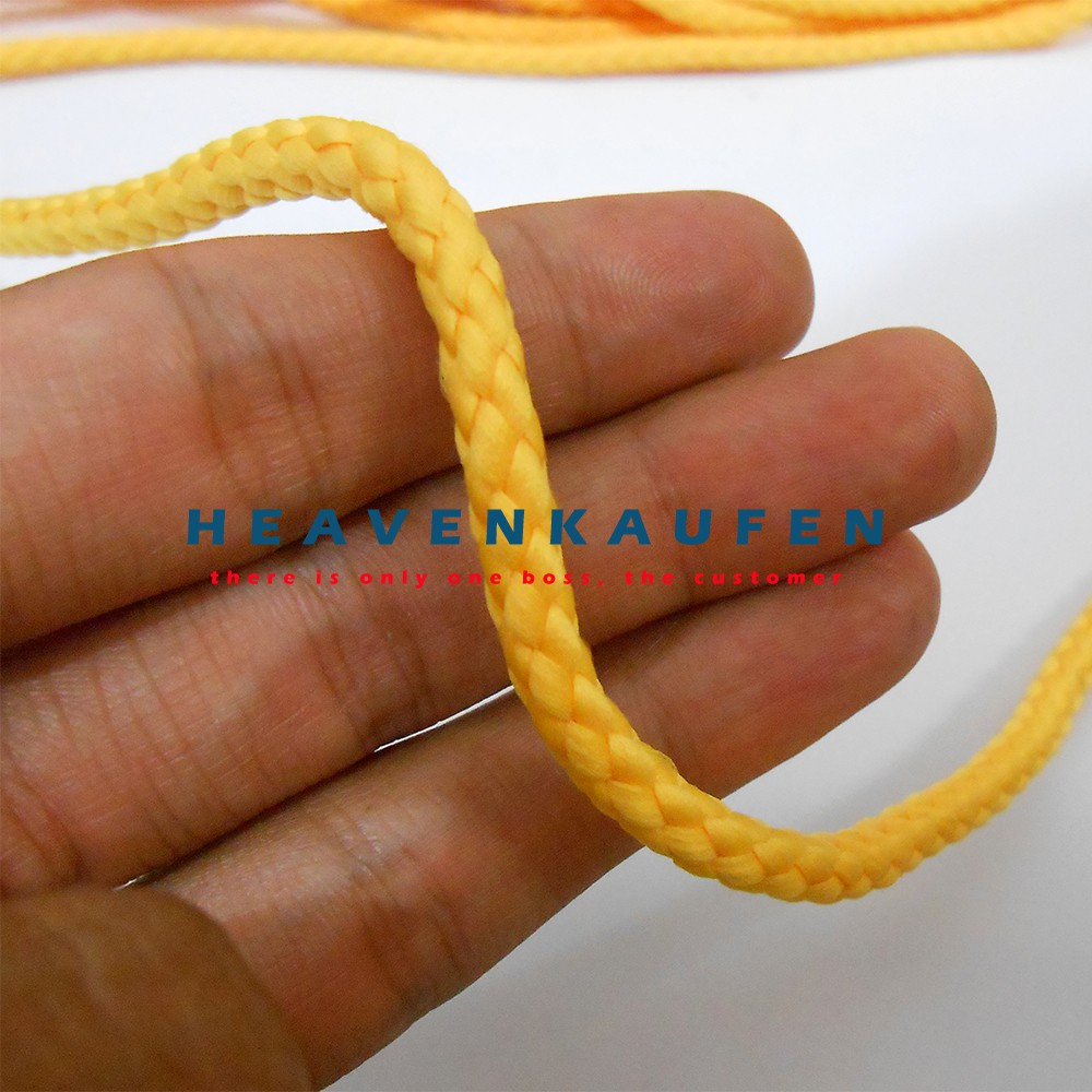 Tali Kepang Warna Kuning Diameter 6 mm Meteran