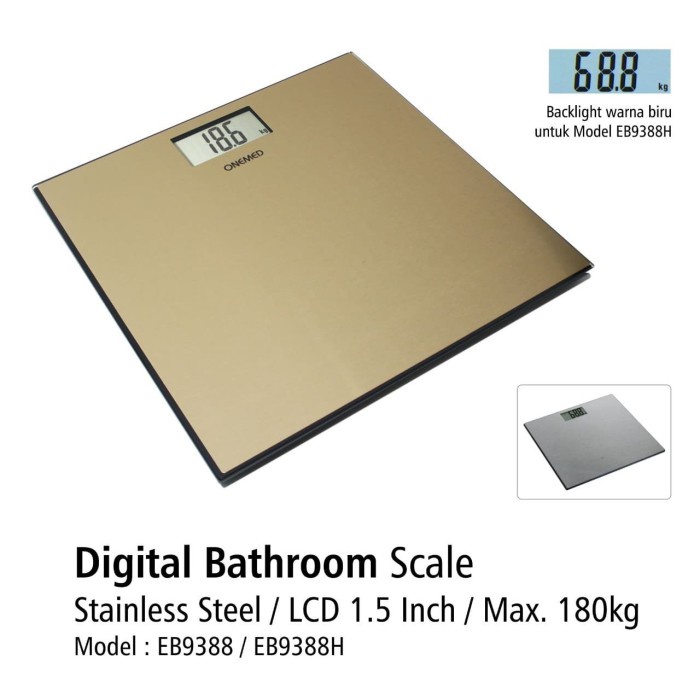 Timbangan Badan Digital EB-9388 Stainless Steel OneMed - Onemed Timbangan Badan