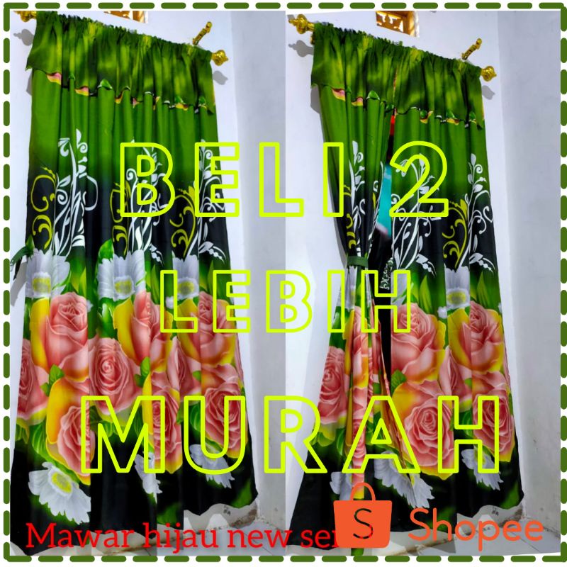 Gorden Jendela Panjang Murah Kamar Tidur Bahan Katun