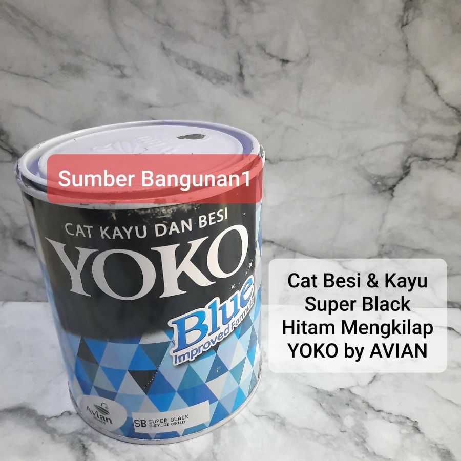 Cat Kayu dan besi pagar super black hitam mengkilap YOKO by AVIAN