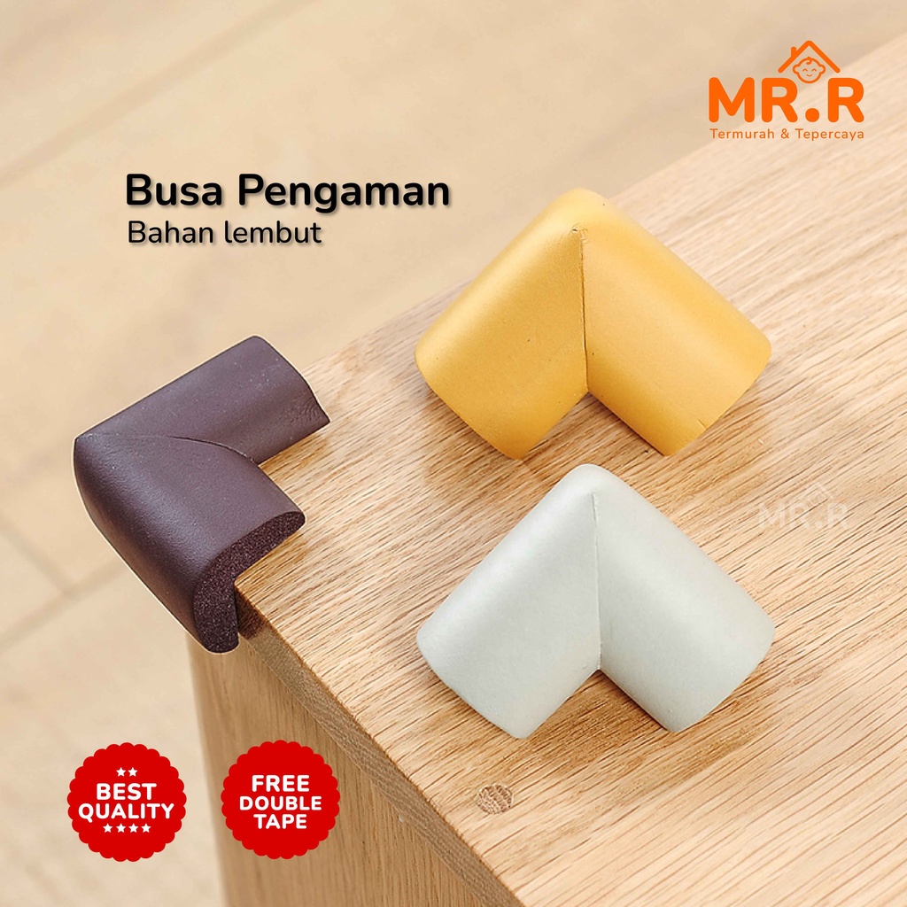 Busa Pelindung Sudut Meja Pengaman Laci Lemari Penahan Siku Furniture Rak Kursi Corner Protector