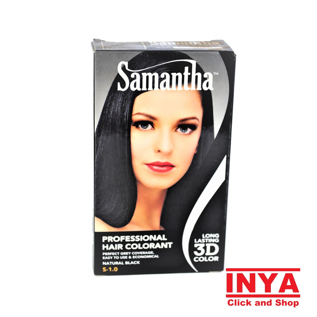 Pewarna Rambut SAMANTHA PROFESSIONAL HAIR COLORANT NATURAL BLACK 50gr - Semir Rambut