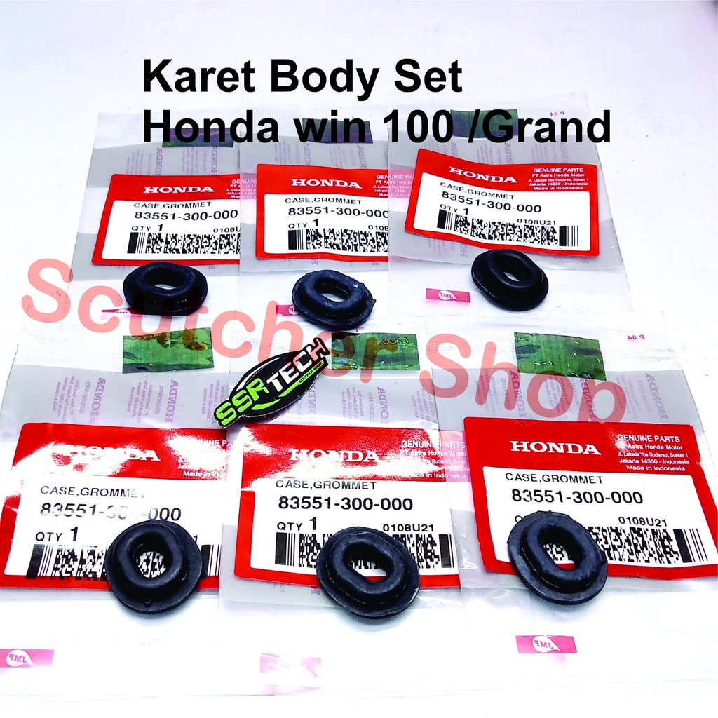 Karet Body-Bodi Tutup Aki-Dop- Accu-Grommet Honda Win 100 Astrea Grand Impressa Legenda Set Original AHM