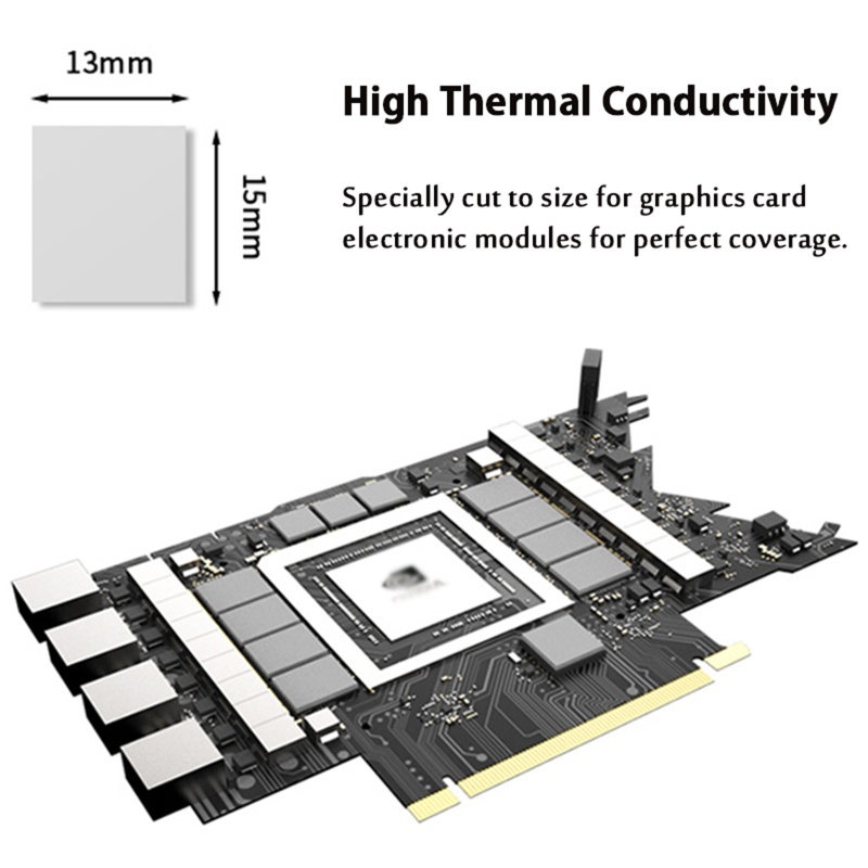 Btsg Thermal Pad 12.8 Untuk w/for m k Insulated Bantalan Silikon Tahan Panas Untuk Laptop