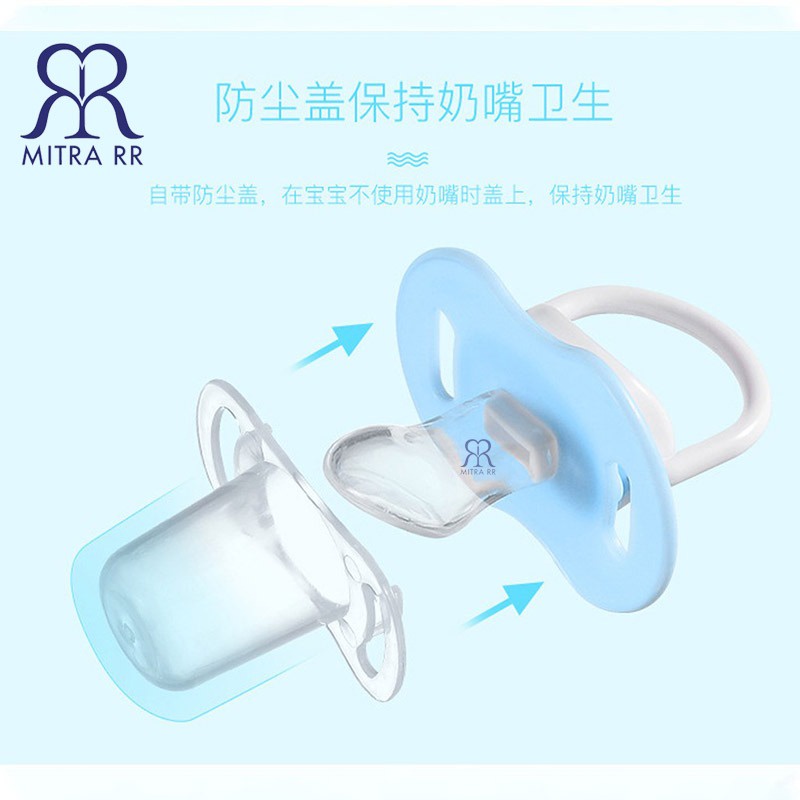 Empeng Dot Bayi / Pacifier / Soother Baby Silicone dengan Tutup