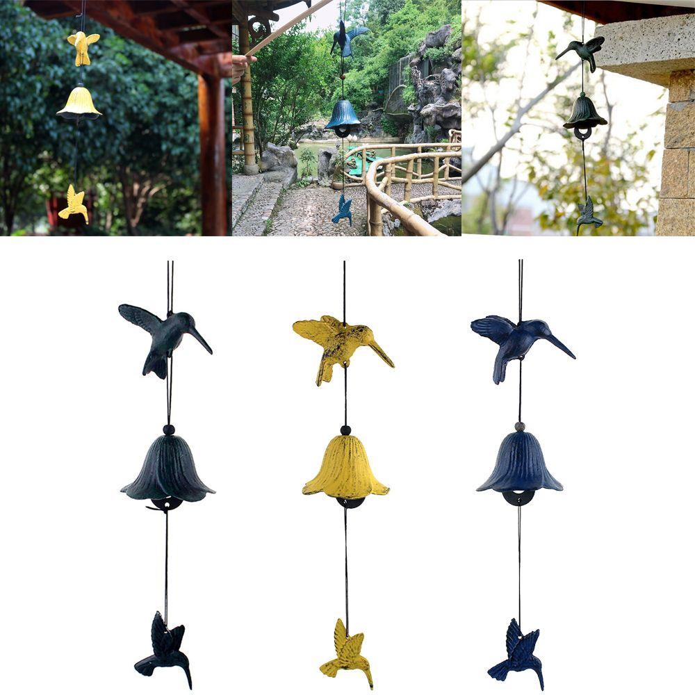 R-bunga Hummingbird Lonceng Angin Taman Rumah Kreatif Kerajinan Hadiah Garden Decor