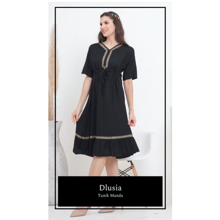 Daster Arab DLUSIA MANDA Midi Dress Tunik Rayon