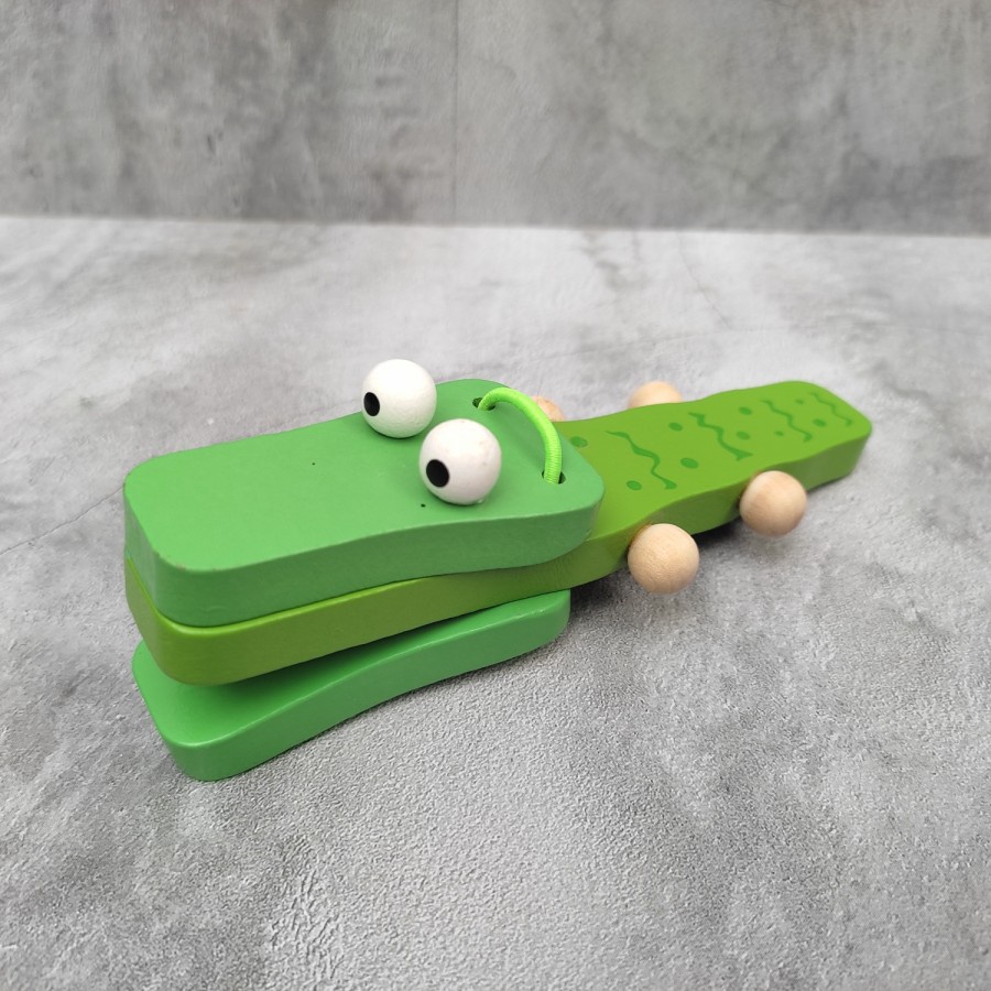 MAIN CROCODILE CASTANETS - WOODEN CLAP Mainan Edukasi Musikal Anak