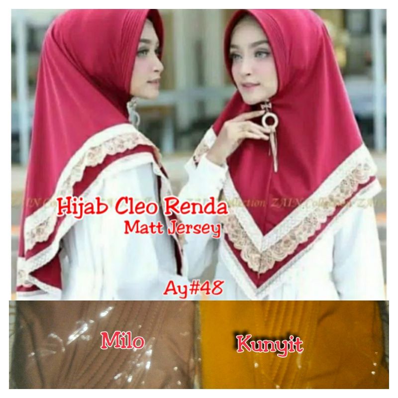 Hijab Cleo Renda//Hijab Renda