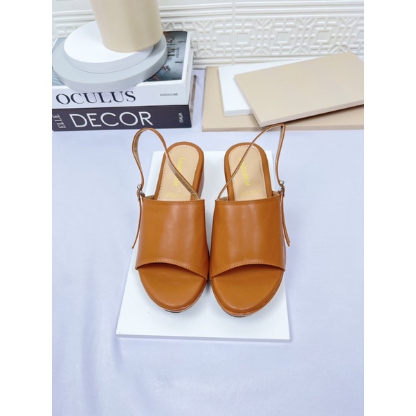 wedges heel wanita terbaru pesta wedges puji tali 5 cm bahan dove W13