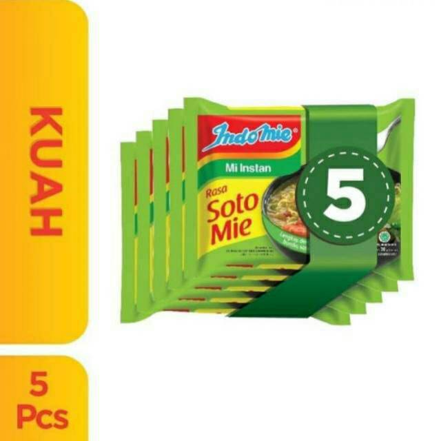 

Indomie Mi Instan Rasa Soto Mie 5pcs