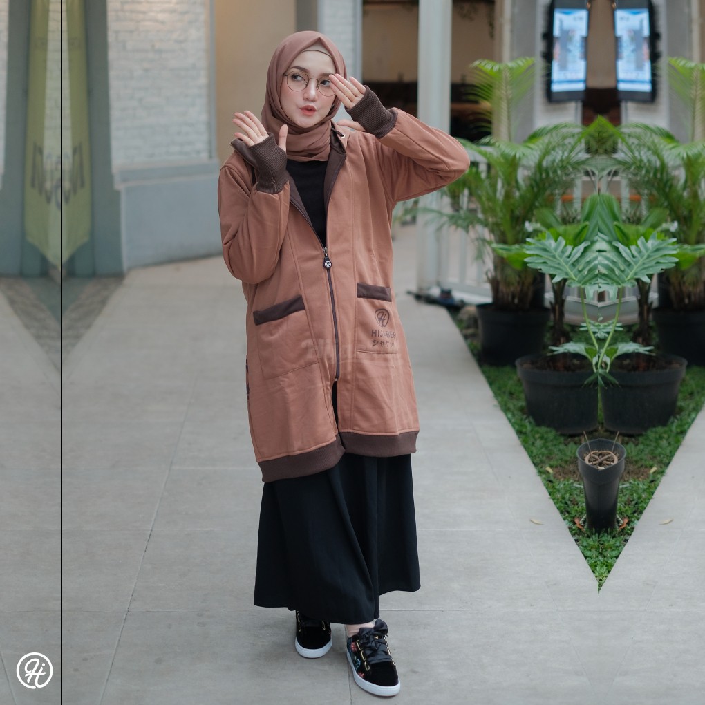 HIJACKET YUKATA Jaket Hijabers Muslimah Hoodie Muslim Jacket Wanita-1
