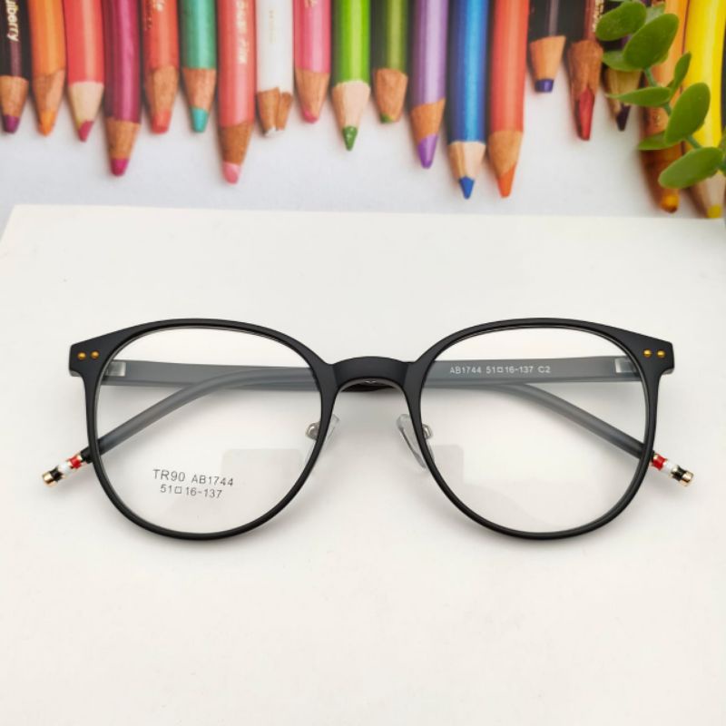 TERMURAH SE-SHOPEE FRAME LENTUR 1744 KACAMATA MINUS LENSA PHOTOCROMIC ANTI RADIASI MINUS SILINDER KA