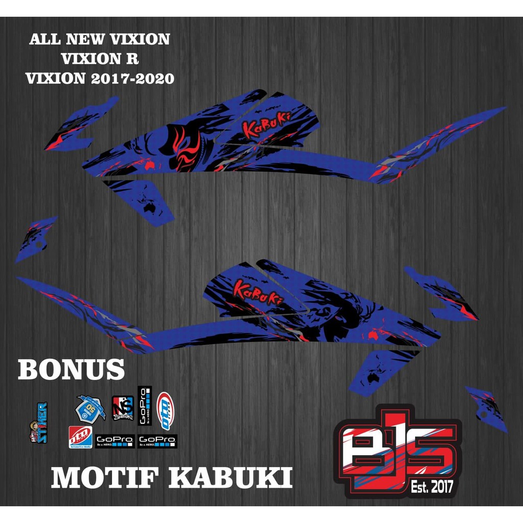 [COD] Stiker Sticker Striping hologram all New Vixion Vixion r Vixion 2017-2020 kabuki