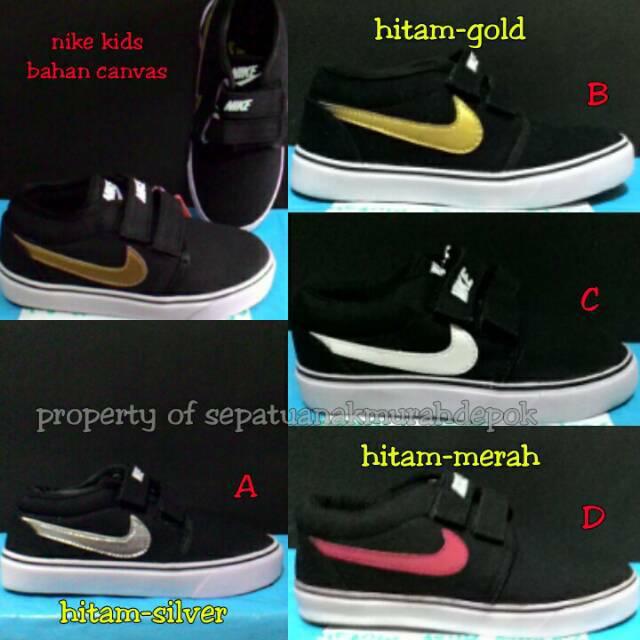 sepatu anak murah nike kids bahan canvas size 30-36