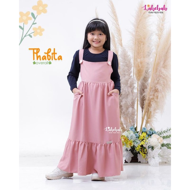 LABEBAH GAMIS Gamis Anak Overall THABITA Pink Salem