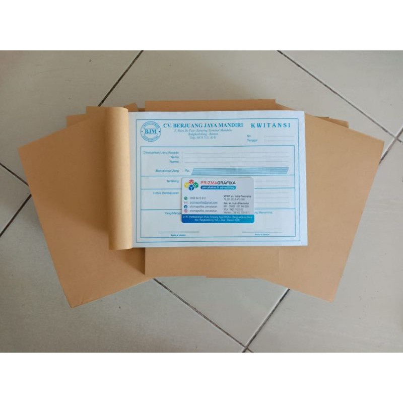 

nota costum kwitansi surat jalan 1 rim 2 ply 1 warna (anti luntur) 1 hari selesai