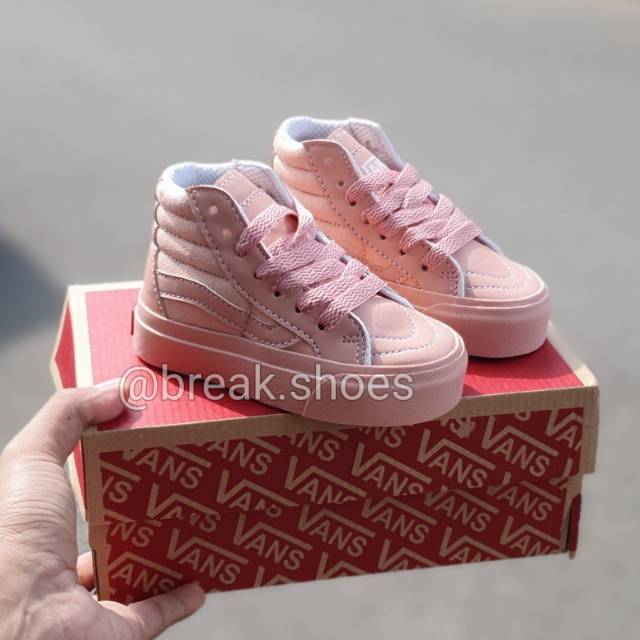 Sepatu anak sk8 perekat/tali peach sepatu anak perempuan