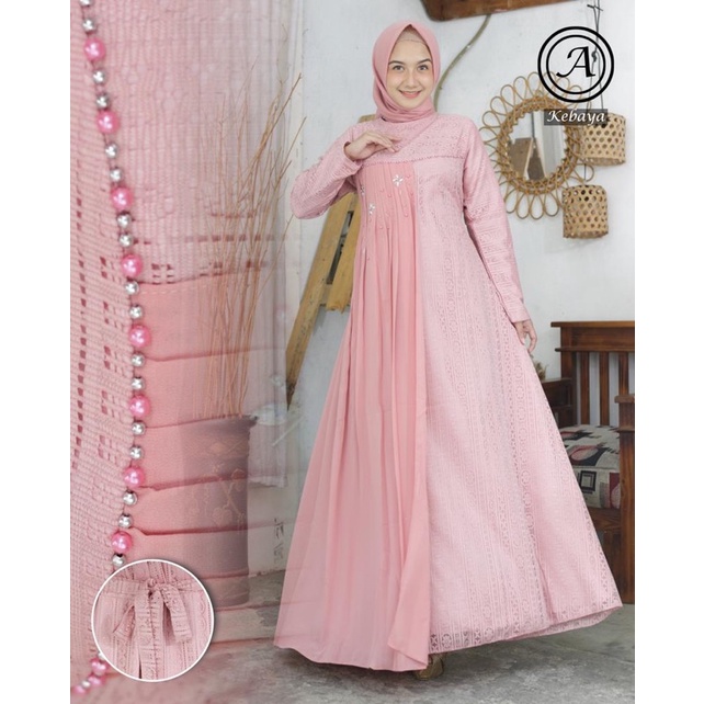 Gamis burkat+cerutty babydol - GAMIS ASSYIFA MUTIARA PAYET - GAMIS KEBAYA MODERN - fashion muslim terbaru // Gamis Kebaya Moderen Terbaru Mewah