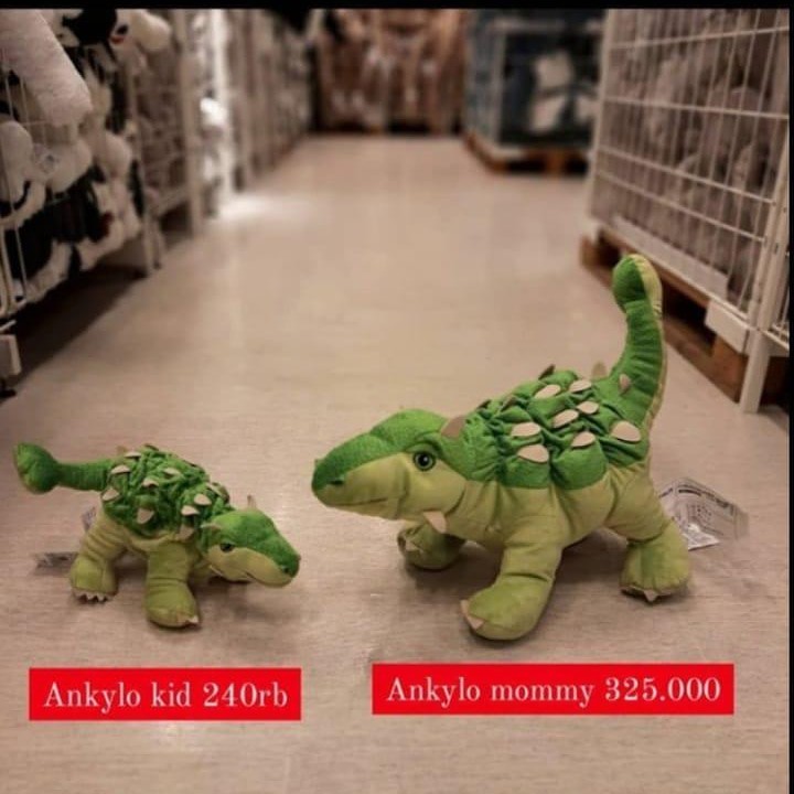 JKATELIK boneka dinosaurus Ankylosaurus
