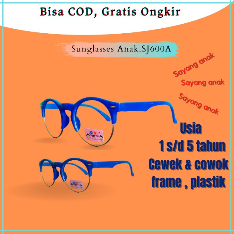 SJ600A Kacamata Sunglasses Anak Fashion Pria Wanita Club Master Retro Lonjong Bulat Oval terbaru 2-5