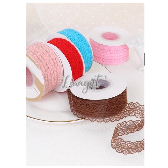 ( Rol 20 Yard ) GIFT RIBBON LACE 30MM 45MM - 3 CM 4.5CM - PITA RENDA AIR EXCLUSIVE ELEGANT / BUNGA / BOUQUET / FLOWER WRAPPING / HIASAN