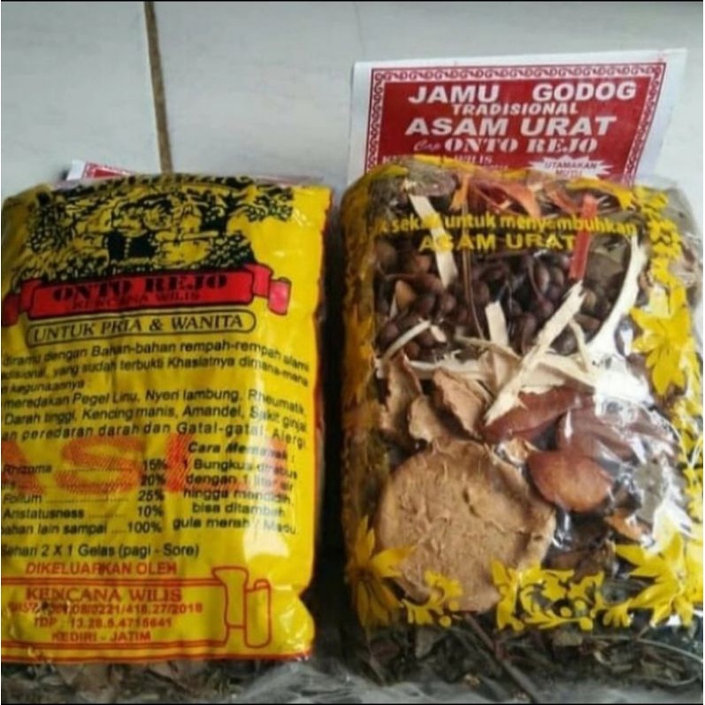 Jamu godog cap gatot kaca ( asam urat dll)