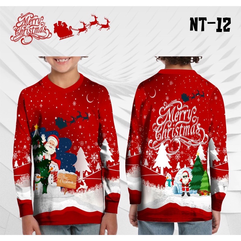 kaos santa kaos natal jersey natal terbaru 2021 custom nama dan logo
