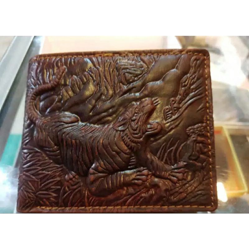 Dompet Kulit Asli Motif Full Gambar Macan