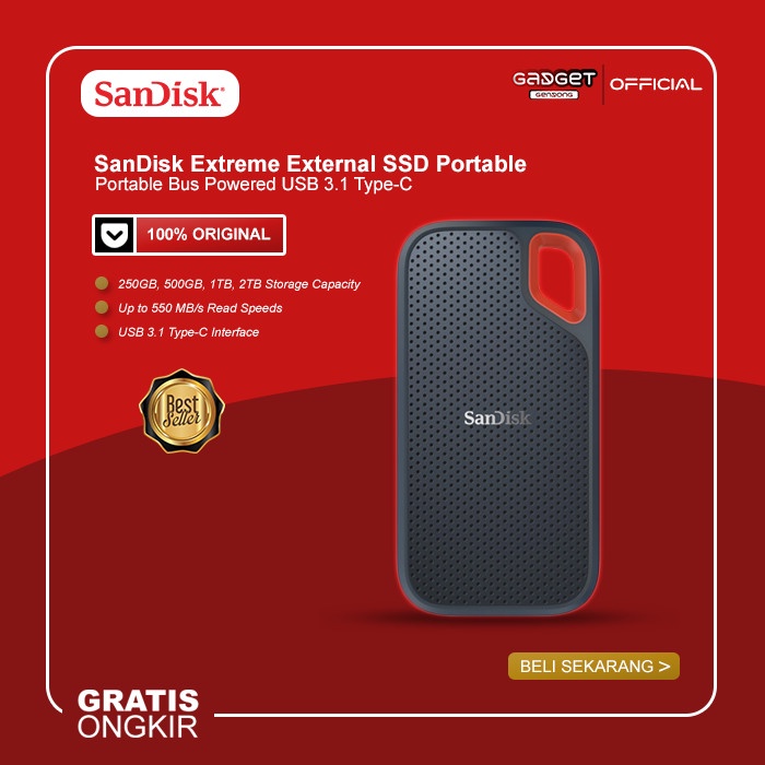 SanDisk Extreme Portable USB 3.1 Type-C External SSD