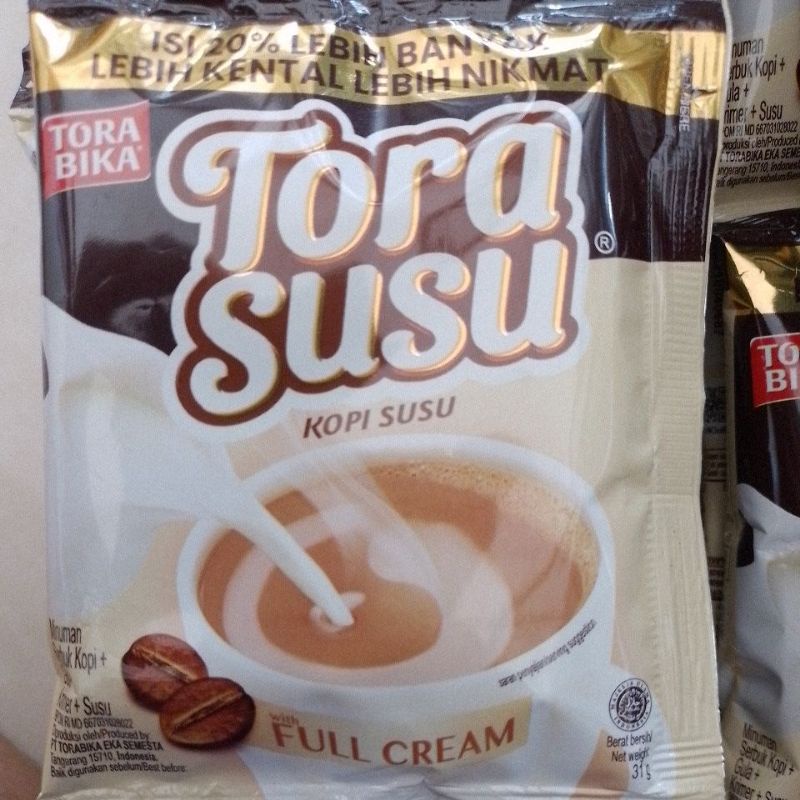 

[TORABIKA] Tora Susu Kopi Susu With Full Cream 31g (1 renceng isi 10)
