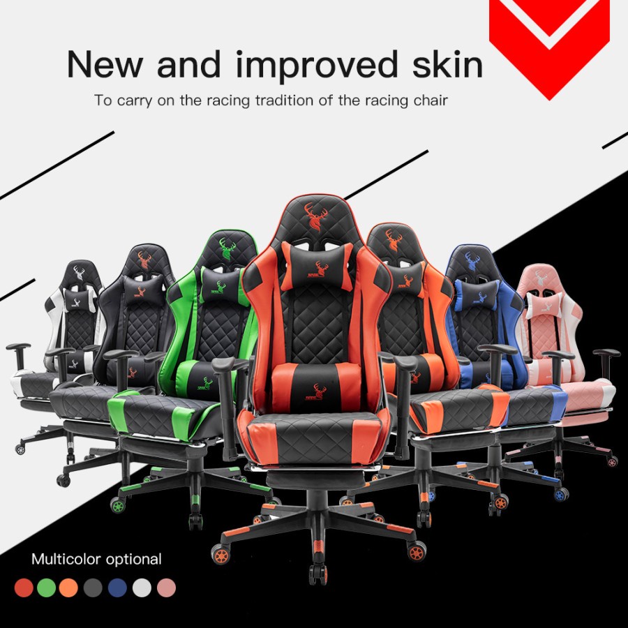 SAGE SG-717 Gaming Chair / Kursi Gaming with Footrest 180 Derajat