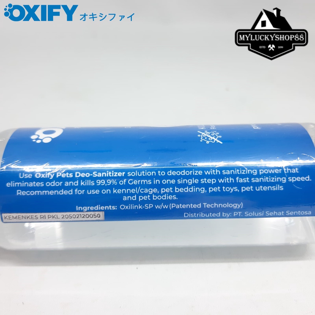 OXIFY Pets Deo Sanitizer Disinfectant Japan 250ml Water Based 250 ml