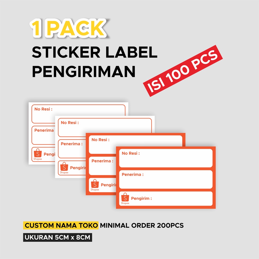 

[1 PACK] Sticker Label Pengiriman (5x8 cm)
